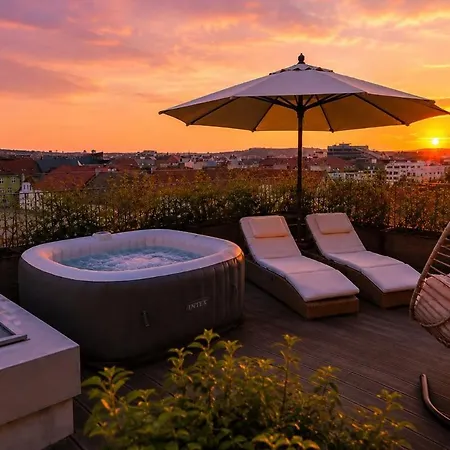 Design Penthouse With Private Rooftop Jacuzzi & Ac * Prague